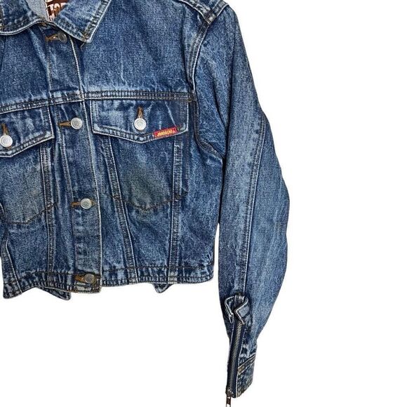 Vintage Stonewashed Jordache Cropped Denim Jacket Womens Small - Picture 3 of 8
